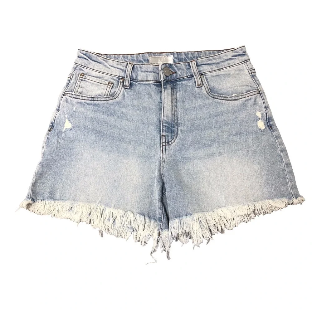 Kut From The Kloth Jane Long Short High Rise Cutoff Womens 2 Blue Denim Festival